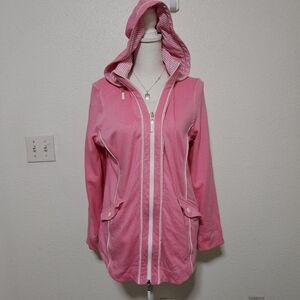 Bylyse hooded jacket linnen/cotton blend see description for sizing